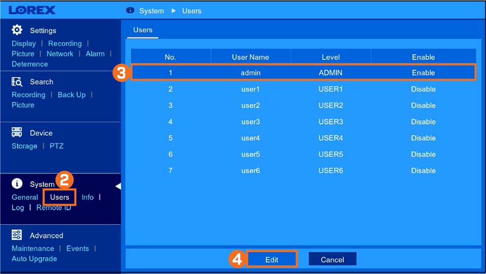 Lorex Şifre Sıfırlama tüm ürünler